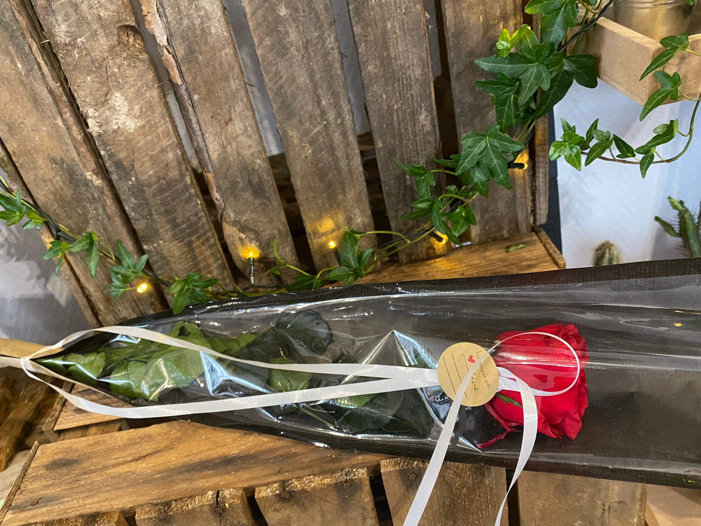 Rose éternelle sur tige