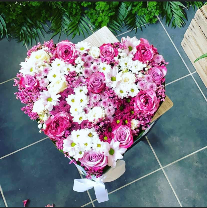 Cœurs composition deuil