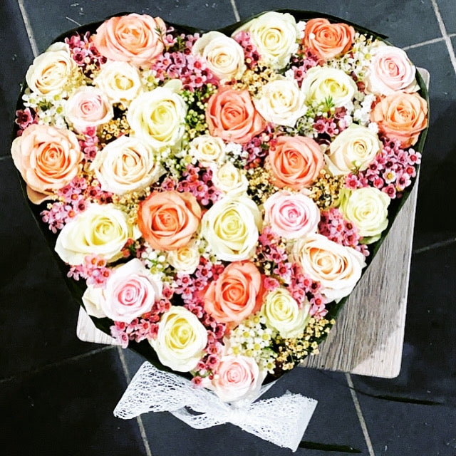 Cœurs composition deuil