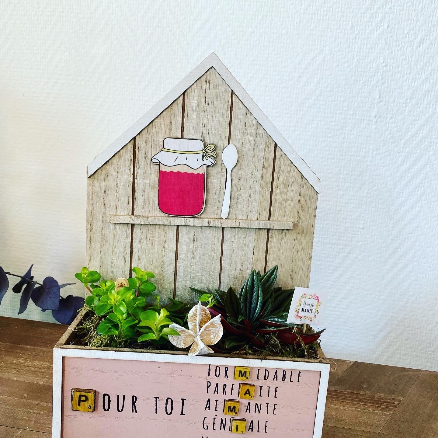 Composition plantes grasses bonne fête mamie