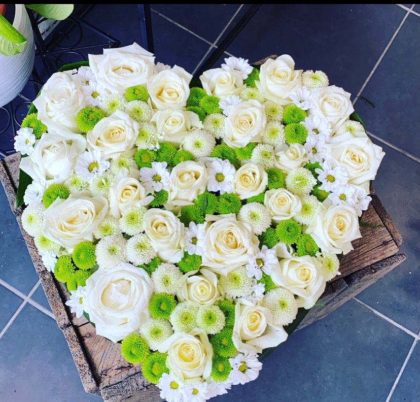 Cœurs composition deuil