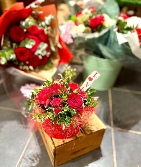 Boîte fleurie Amour