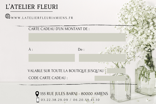 Carte-cadeau Boutique en ligne