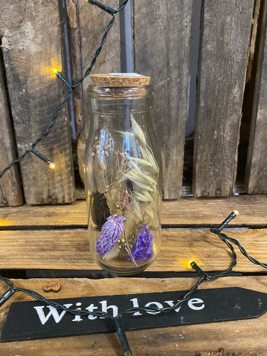 Bouteilles fleurs séchées