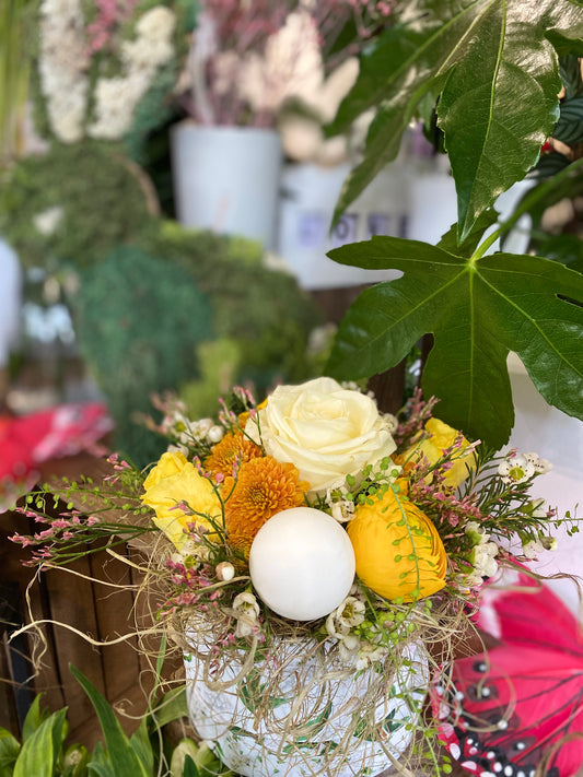 Boîte fleurie de Pâques