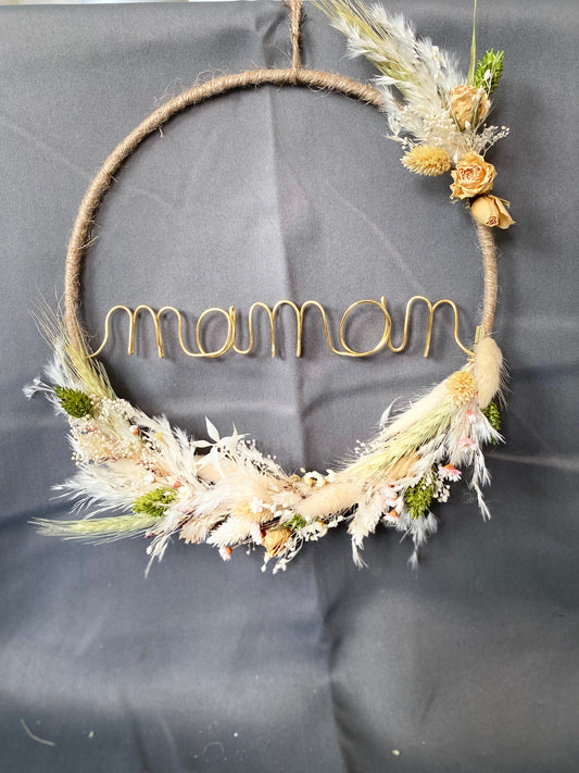 Couronnes fleurs séchées