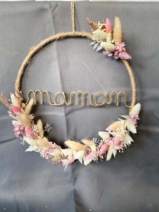 Couronnes fleurs séchées