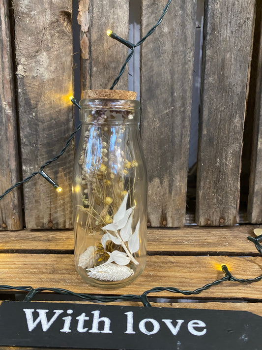 Bouteilles fleurs séchées